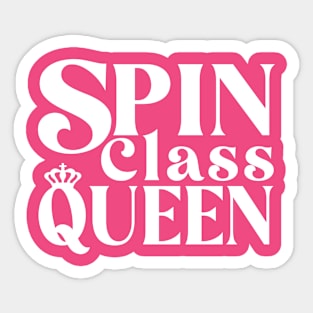 Spin Class Queen is a cute gift for spin bike exercise enthusiasts. Sticker